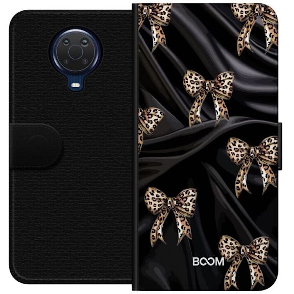 Plånboksfodral till Nokia G20 med Leopard Bow