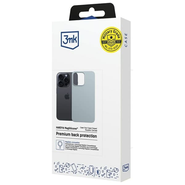 3MK Mobilskal till iPhone 13 Pro Max MagSafe Silikon Hardy - Blå
