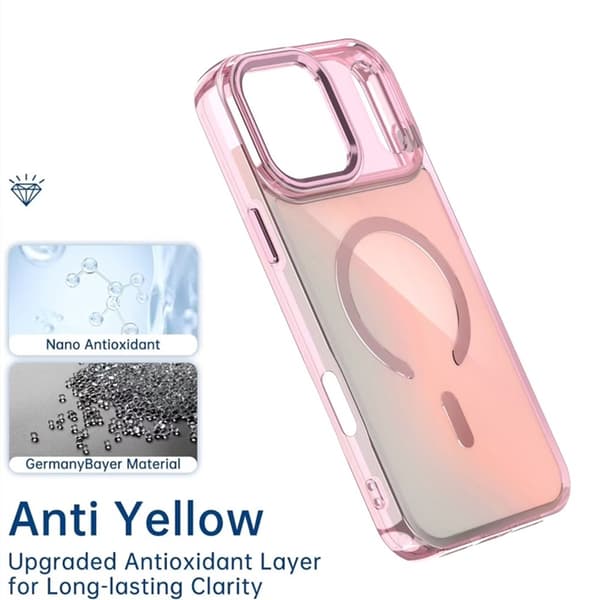 Mobilskal till iPhone 17 Pro Max MagSafe Color Changing TPU - Rosa Rosa