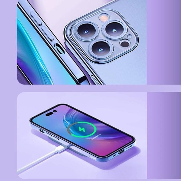 ROCK iPhone 14 Pro Skal Electroplating Matte - Lila Lila