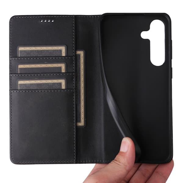 Plånboksfodral för Samsung Galaxy S26 Plus RFID Blocking Konstläder - Svart