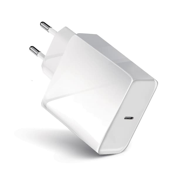 Forcell Reseladdare med USB-C Socket 3A 45W PD och QC 4.0 Vit