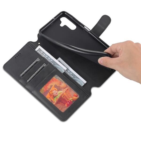 AZNS Book Stand Plånboksfodral Konstläder - Svart - Samsung Galaxy A13/A04s