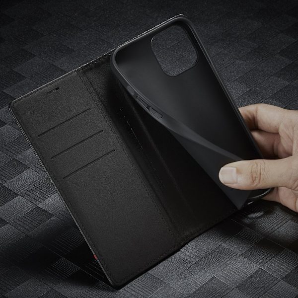 LC.IMEEKE iPhone 15 Plus Plånboksfodral Konstläder - Vertikal Rand