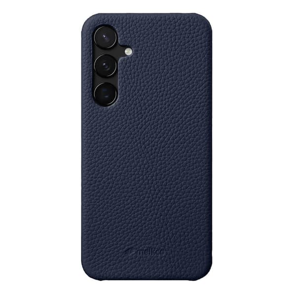 MELKCO Mobilskal till Samsung Galaxy S24 Äkta Läder + PC - Blå
