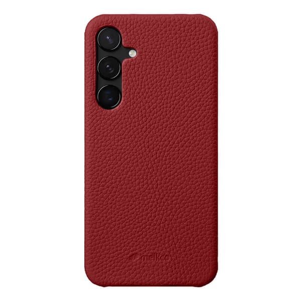 MELKCO Mobilskal till Samsung Galaxy S24 Äkta Läder + PC Röd