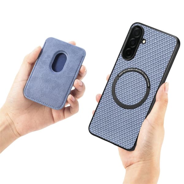 Mobilskal för Samsung Galaxy S26 Plus Magnetiskt Kortfack - Blå