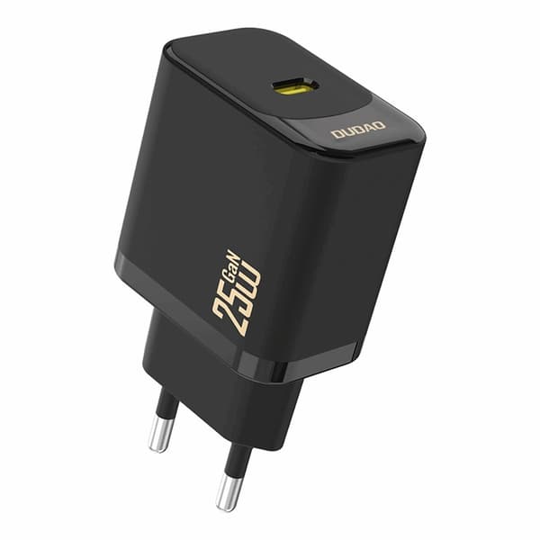 Dudao Hurtigoplader 25W A27S GaN USB-A - Sort Svart