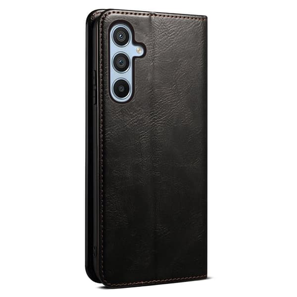 WAXY Samsung Galaxy A55 5G Plånboksfodral Konstläder - Svart