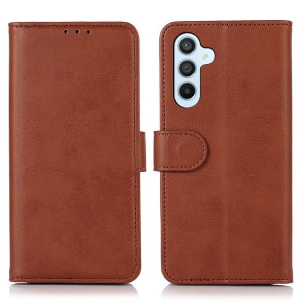Samsung Galaxy S26 Plånboksfodral Konstläder Med Ställ - Brun