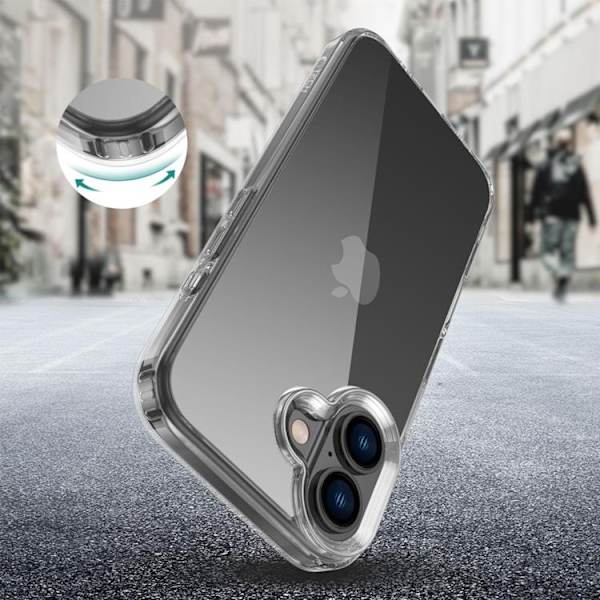 Tech-Protect Mobilskal till iPhone 16 Flexair Hybrid - Clear Transparent
