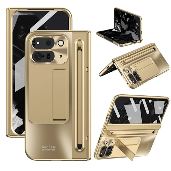 Mobilskal till Google Pixel 10 Pro Fold Kickstand Hinge PC - Guld Guld