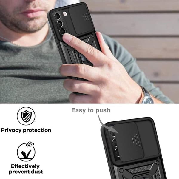 Ring KickStand Skal Galaxy S22 Plus 5G - Musta Black