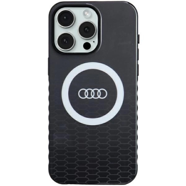 Audi iPhone 15 Pro Max Mobilskal Magsafe IML Big Logo - Sort