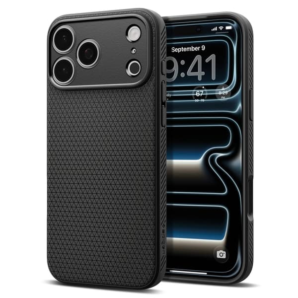 Spigen Telefontaske til Apple iPhone 17 Pro Max Liquid Air - Mat Sort Svart