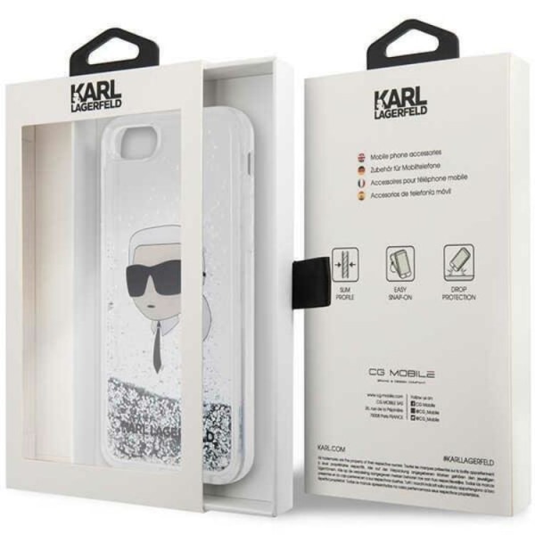 Karl Lagerfeld iPhone 7/8/SE (2020/2022) etui Liquid Glitter Cho