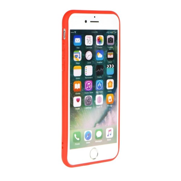 Forcell Mjukt Silikon Matt Skal till iPhone 7 Röd