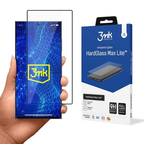 3MK Galaxy S24 Ultra Härdat Glas Skärmskydd Max Lite - Clear