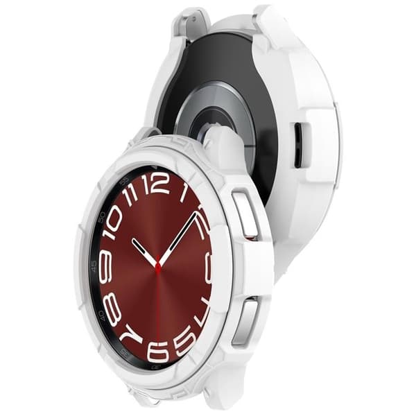 Galaxy Watch 6 Classic (47mm) Skal TPU med Bezel Ring - Vit Vit