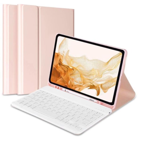 Galaxy Tab A8 10.5 etui og tastatur - Pink