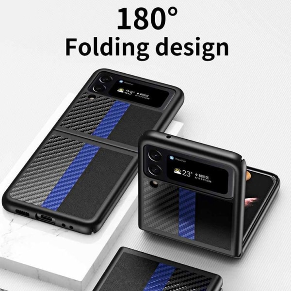 Galaxy Z Flip 4 Shell Carbon Fiber - Rød