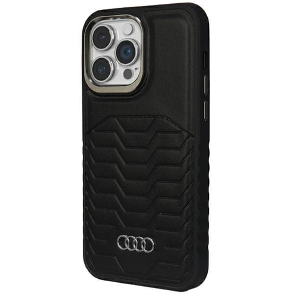 Audi telefontaske til iPhone 14 Pro Max Magsafe Syntetisk Læder - Sort Svart