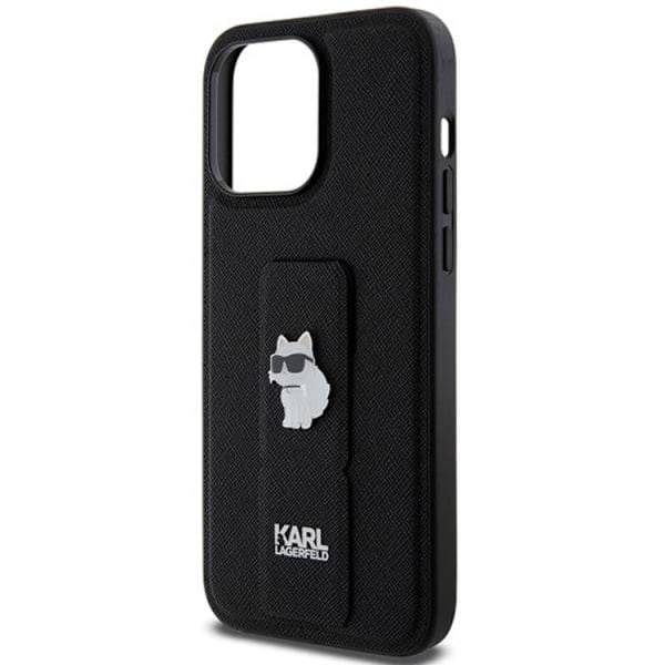 KARL LAGERFELD iPhone 13 Pro Max Mobilskal Gripstand Pins - Svart Svart