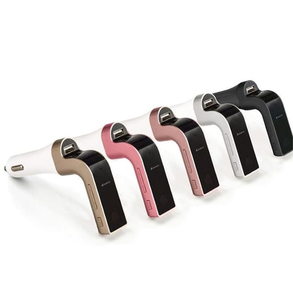 Bil Bluetooth MP3-Spelare FM-Sändare USB-Billaddare G7 - Silver Silver