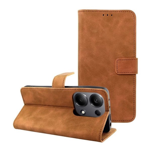 Xiaomi Redmi Note 13 4G Plånboksfodral Tender - Brun Brun