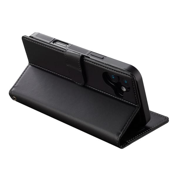 LC.IMEEKE L2 Series iPhone 17 Plånboksfodral Konstläder - Svart