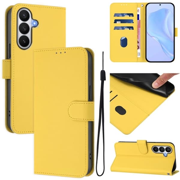 Samsung Galaxy S26 / S26 Pro Plånboksfodral Konstläder - Citron