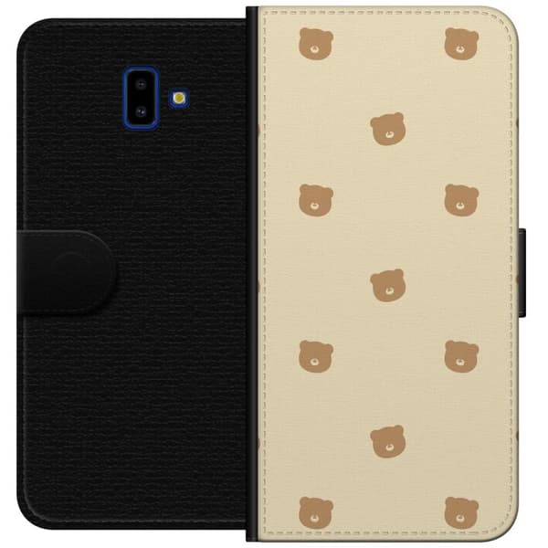 Pungcover til Samsung Galaxy J6+ med Bjørnemønster