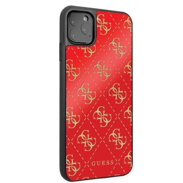 Guess Double Layer Glitter Skal iPhone 11 Pro Max - Röd