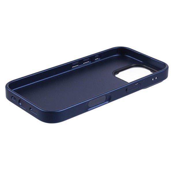 X-LEVEL Mobilskal till iPhone 16 Pro Geometrisk PC+TPU Läder Blå