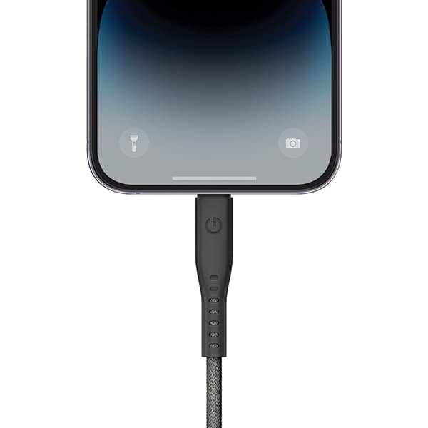 Energea USB-C til Lightning Kabel 60W 3A 1.5m - Sort Black