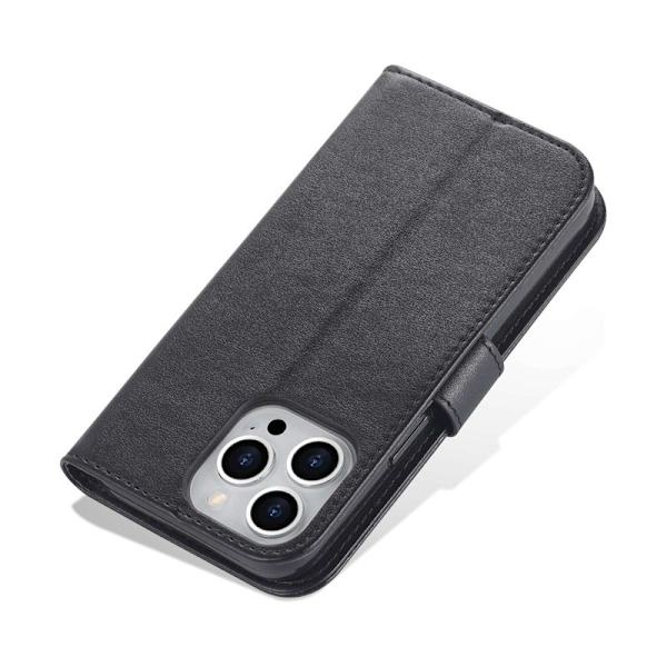 AZNS iPhone 14 Pro Max Plånboksfodral i Konstläder - Svart