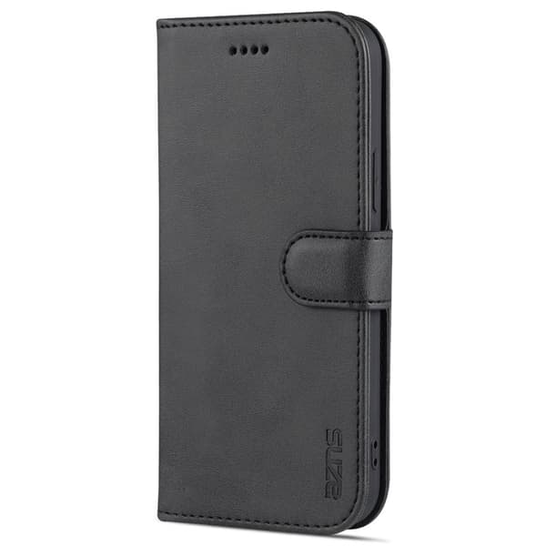 AZNS iPhone 13 mini Plånboksfodral i Konstläder - Svart