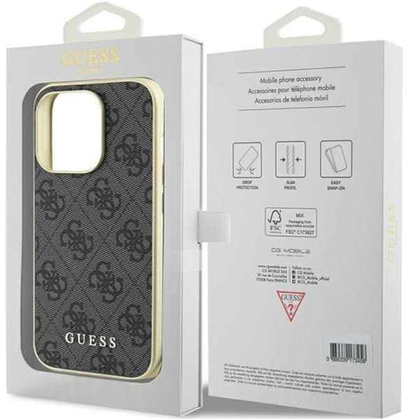 Guess iPhone 15 Pro Mobilskal 4G Charms Collection - Grå Grå
