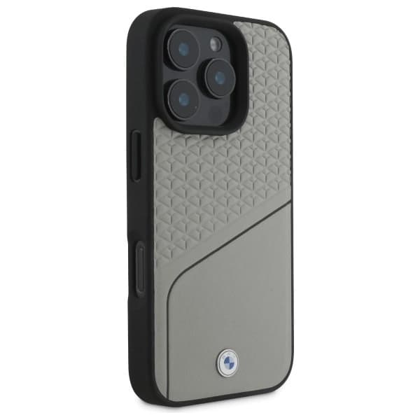 BMW Mobilskal till iPhone 16 Pro MagSafe Textured Line - Grå