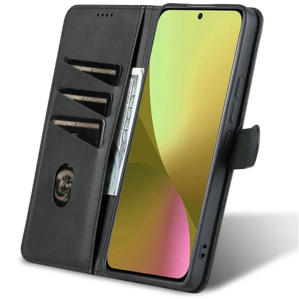 AZNS Xiaomi 12 Lite 5G Plånboksfodral Konstläder - Svart