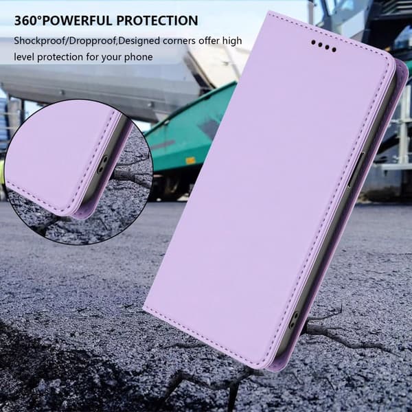 Plånboksfodral för Samsung Galaxy S26 Plus Konstläder RFID - Ljuslila