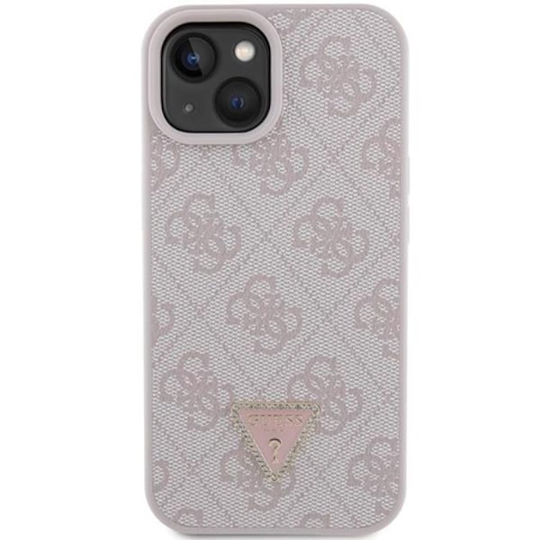 Guess iPhone 15 Mobilskal Triangle Strass - Rosa