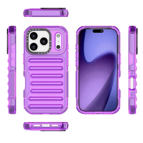 Mobilskal till iPhone 17 Pro Stripe Design Detachable - Lila Lila