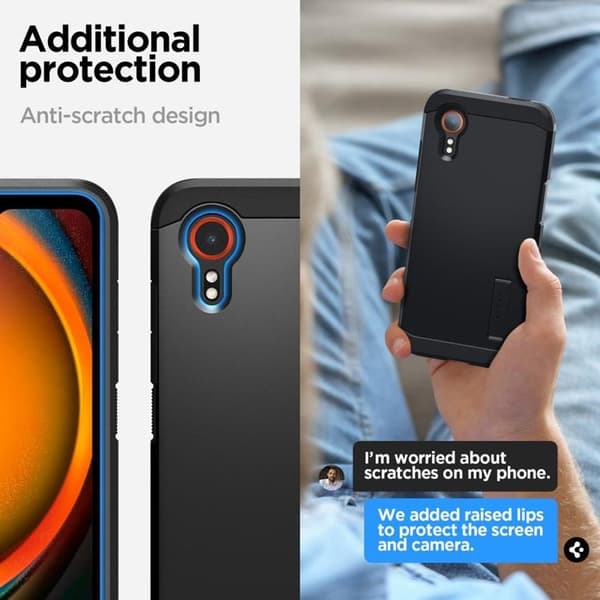 Spigen Galaxy XCover 7 Mobilcover Tough Armor - Sort Svart