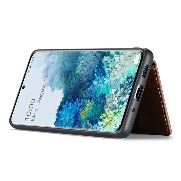 JEEHOOD Samsung Galaxy S20 Plus Plånboksfodral 2-i-1 Konstläder Brun