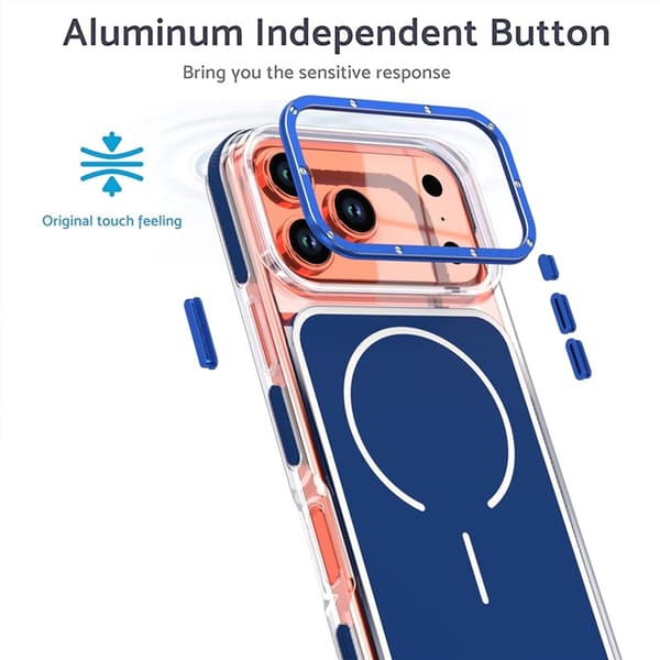 Mobilskal till iPhone 17 Pro Max MagSafe Dual Färg Shockproof - Blå Blå