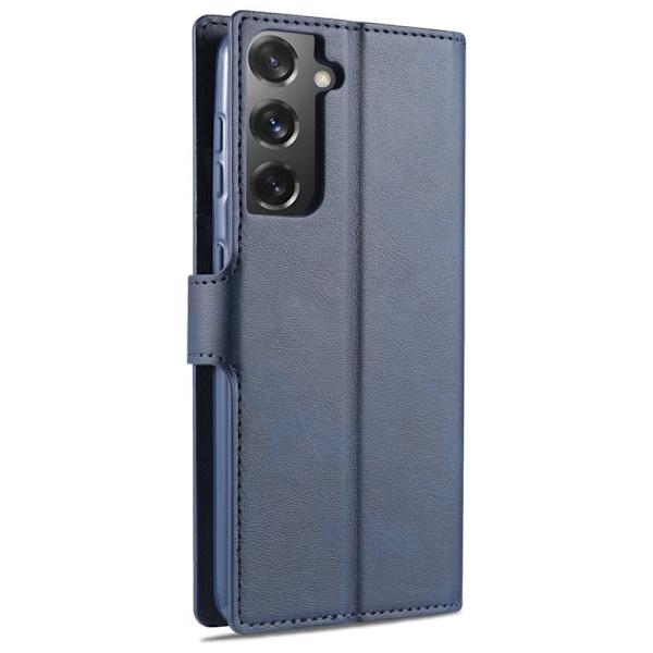 AZNS Dual-sided Magnetic Clasp Plånboksfodral Konstläder - Blå