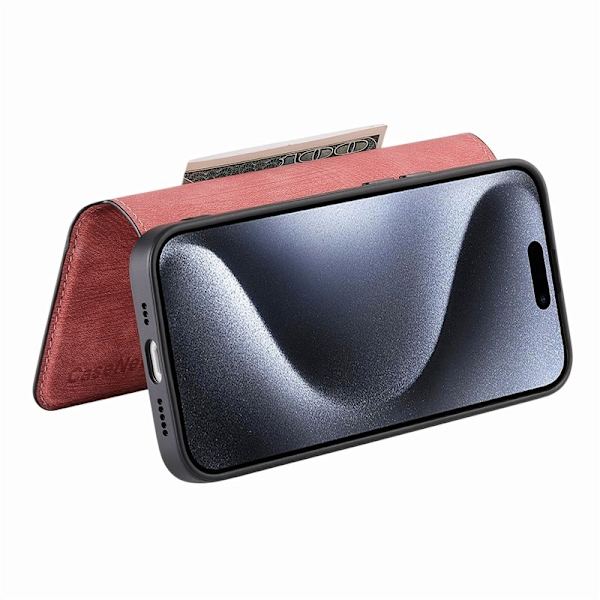 CASENEO iPhone 14 Pro Max Plånboksfodral Konstläder - Rosa