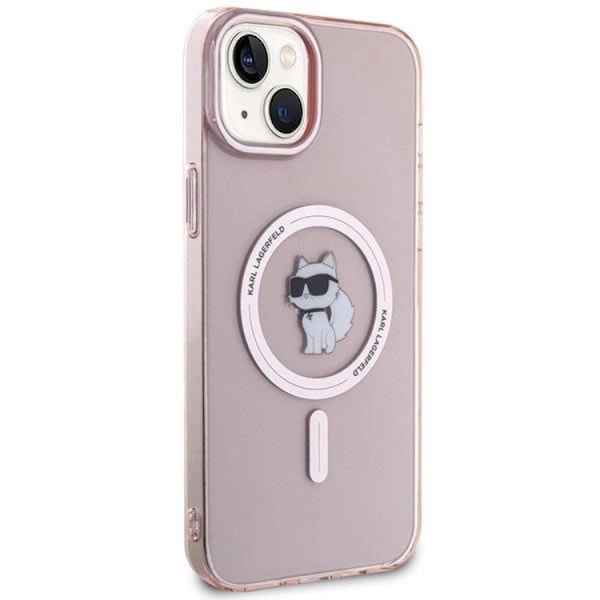 KARL LAGERFELD iPhone 15 Plus Mobilskal Magsafe IML Choupette - Rosa