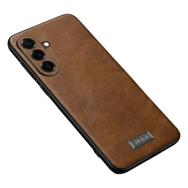 Sulada Mobilskal för Samsung Galaxy S26 Plus Konstläder + TPU - Brun